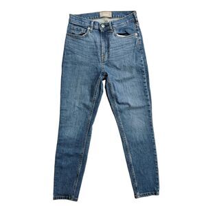 Everlane Women's High Rise Jeans Med Wash Blue 5 Pocket Style Size 27 Ankle